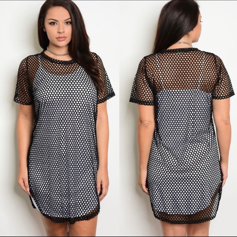 💗PLUS SIZE FISHNET DRESS